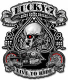 Lucky 7 Vintage Sign Metal Sign