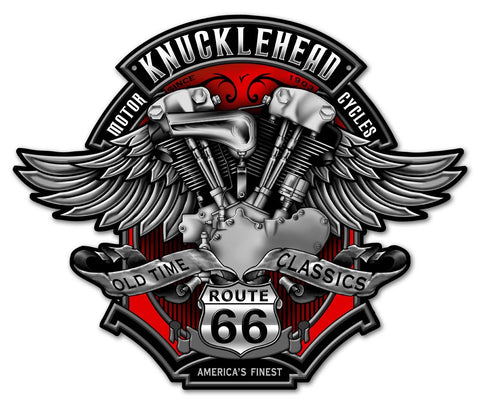 Knuckle Vintage Sign Metal Sign
