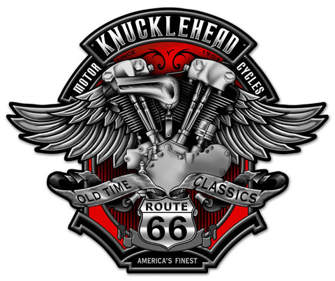 Knuckle Vintage Sign Metal Sign