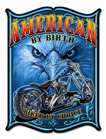 American By Birth Vintage Sign Metal Sign