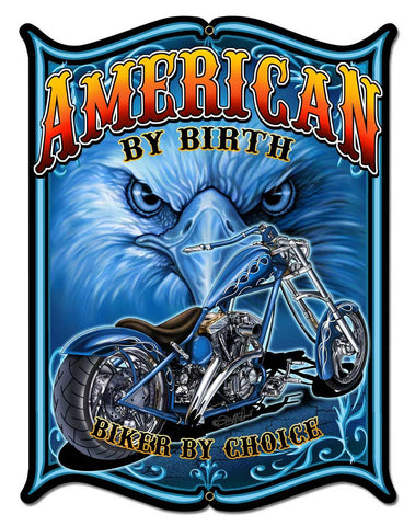 American By Birth Vintage Sign Metal Sign