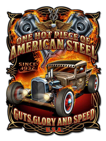 American Steel Vintage Sign Metal Sign