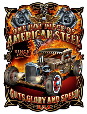 American Steel Vintage Sign Metal Sign