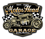 Motor Head Garage Vintage Sign Metal Sign