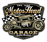 Motor Head Garage Vintage Sign Metal Sign