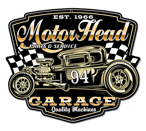 Motor Head Garage Vintage Sign Metal Sign