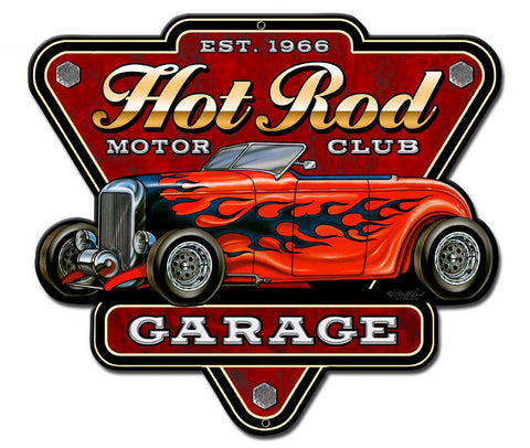 Hot Rod Garage Vintage Sign Metal Sign