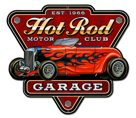 Hot Rod Garage Vintage Sign Metal Sign