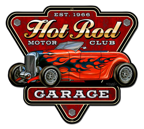 Hot Rod Garage Vintage Sign Metal Sign