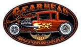 Gearhead Motorworks Vintage Sign Metal Sign