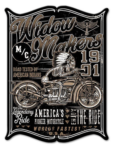 Widow Maker Vintage Sign Metal Sign