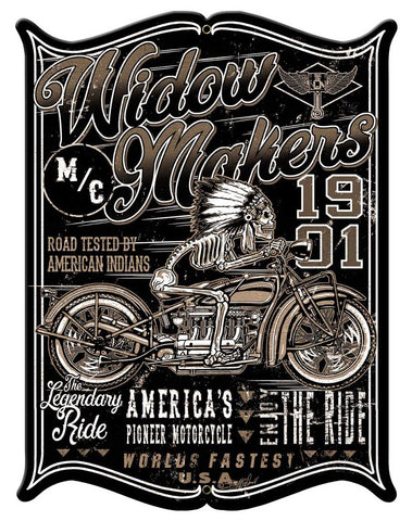 Widow Maker Vintage Sign Metal Sign