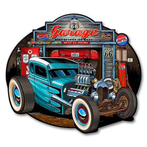 Garage Rod Vintage Sign Metal Sign