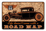 Road Map Vintage Sign Metal Sign
