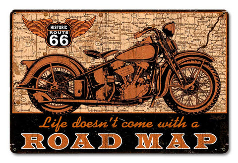Road-Map-bike-Vintage-Sign-Metal-Sign