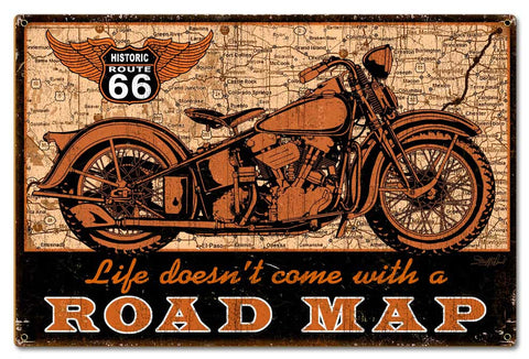 Road-Map-bike-Vintage-Sign-Metal-Sign