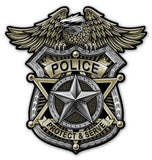 Police Badge Vintage Sign Metal Sign