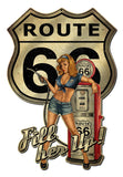 Rt66 Pin Up Fill Er Up Vintage Sign Metal Sign