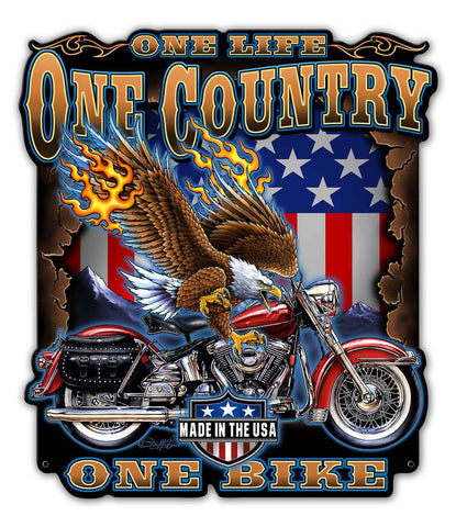 One Life 3 Metal Sign