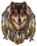WOLF INDIAN Metal Sign