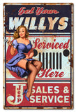 Willy's Services Metal Sign