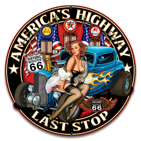 America's HWY 3 Metal Sign