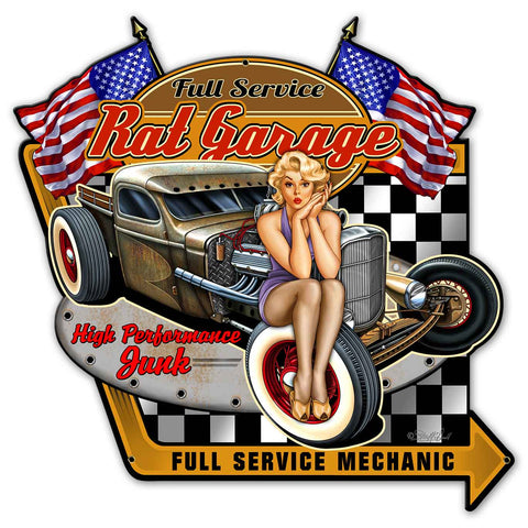 Rat Board Metal Sign