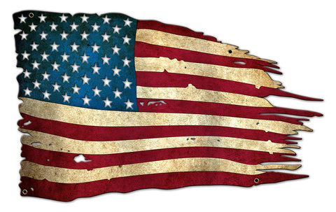 Flag Metal Metal Sign