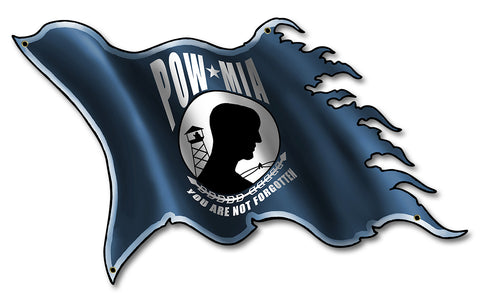 POW Flag Metal Sign