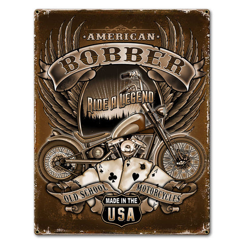 Bobber 5 12 x 16 Custom Shape Metal Sign