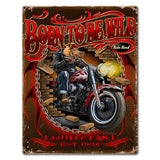 Born Wild 2 18 x 24 Custom Shape Metal Sign
