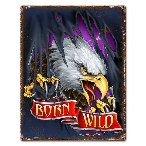 Eagle Sign 18 x 24 Custom Shape Metal Sign