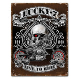 Lucky 7 23 x 30 Custom Shape Metal Sign