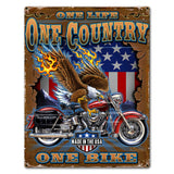One Life 3 2 18 x 24 Custom Shape Metal Sign