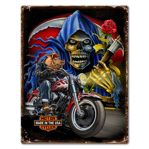 Reaper Sign 12 x 16 Custom Shape Metal Sign