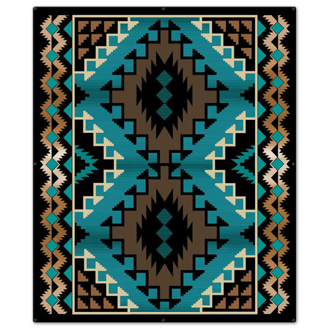 Brown Blanket Look 40 x 48 Custom Shape Metal Sign