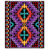 Indian Purple Blanket Look 20 x 24 Custom Shape Metal Sign