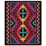 Indian Red Blanket Look 20 x 24 Custom Shape Metal Sign