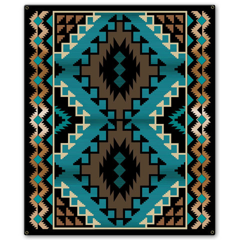 Brown Blanket Look 20 x 24 Custom Shape Metal Sign