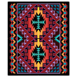 Indian Red Blanket Look 30 x 36 Custom Shape Metal Sign