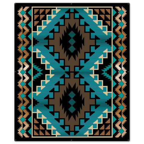 Brown Blanket Look 30 x 36 Custom Shape Metal Sign