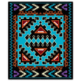 Turq Blanket Look 30 x 36 Custom Shape Metal Sign