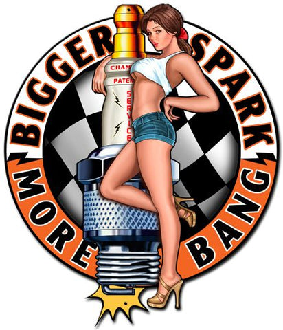Bigger Sparks Vintage Sign Metal Sign