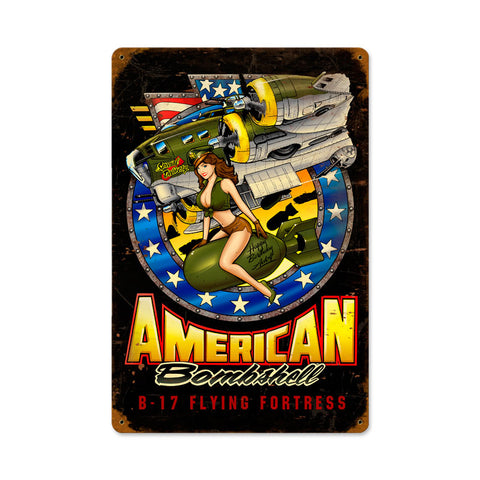 American Bombshell Metal Sign