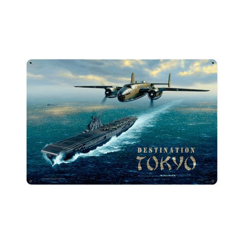 Destination Tokyo Vintage Sign Metal Sign