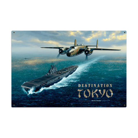 Destination Tokyo Vintage Sign Metal Sign