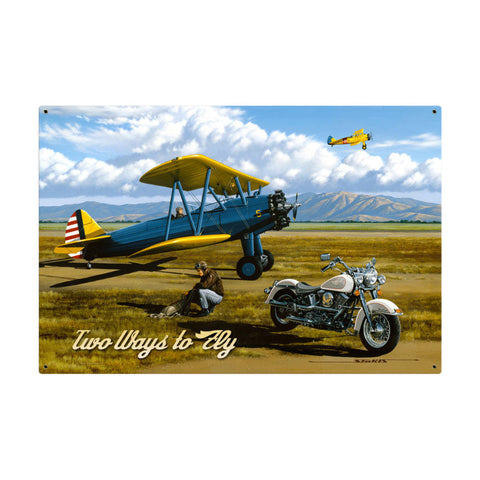Two-Ways-To-Fly-Vintage-Sign-Metal-Sign