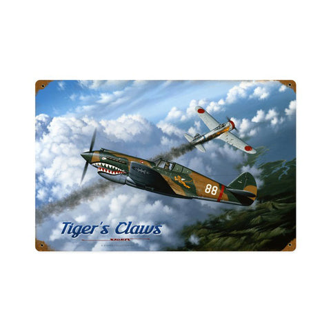 Tigers Claw Vintage Sign Metal Sign