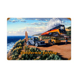 California Surfing Vintage Sign Metal Sign