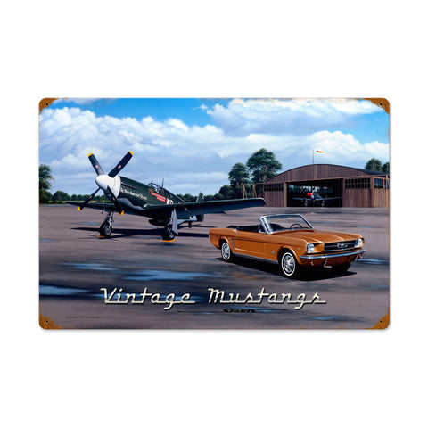 Vintage-Mustangs-Vintage-Sign-Metal-Sign